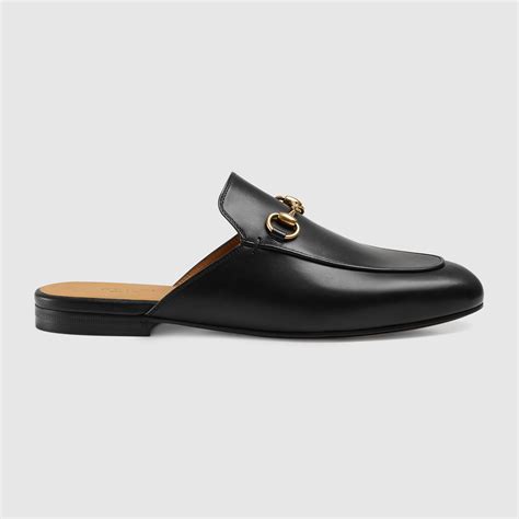 gucci leather slippers|Gucci princetown leather slipper women.